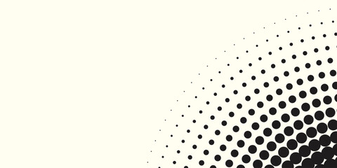 Comic halftone background. Vector retro dotted template for labels. White and black geometric gradient for pop art designs. Vintage backdrop with isolated pattern for cartoon book.