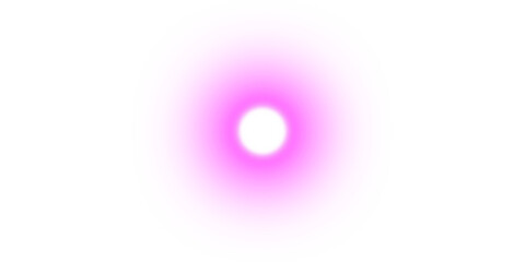A glowing pink and purple light flare effect with a bright, luminous center, isolated on a white background.