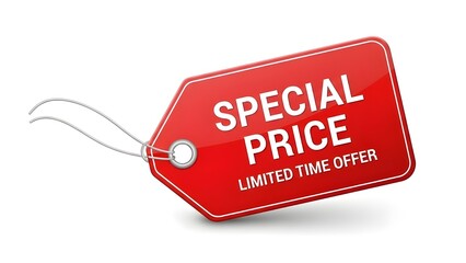 Special price tag Images red color 