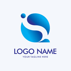 Modern vector logo of the letter S