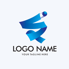 Modern vector logo of the letter S