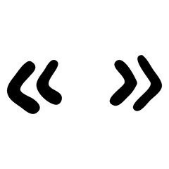 French quotation marks punctuation stroke