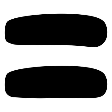 Equality sign symbol stroke