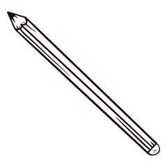 Pencil school hand drawn