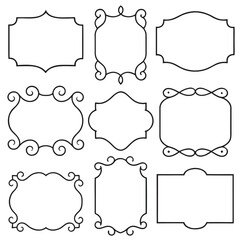 vector set of vintage frames