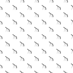 Man Looking Through Telescope seamless pattern isolated on white background