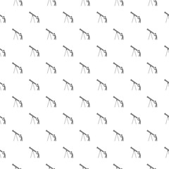 Fototapeta premium Man Looking Through Telescope seamless pattern isolated on white background