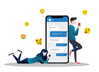 icon logo sign emoji chat happy smile smart phone app line wechat we like love kiss fun adult man boy male girl lady woman art green design media vector