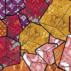 abstract pattern background design with classic batik motif