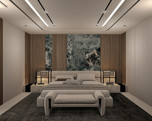 3d render luxury home interior