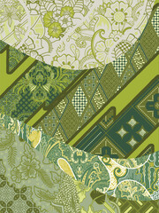 abstract pattern background design with classic batik motif
