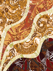 abstract pattern background design with classic batik motif
