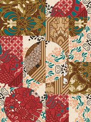 abstract pattern background design with classic batik motif