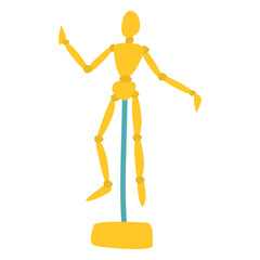 Drawing mannequin flat