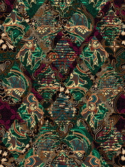 abstract pattern background design with classic batik motif