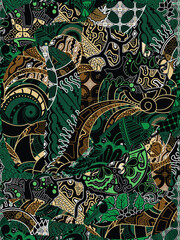 abstract pattern background design with classic batik motif