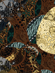 abstract pattern background design with classic batik motif