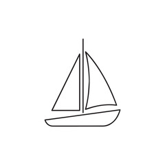 Fototapeta premium “Sailing Boat Marine Travel Nautical Adventure Symbol”
