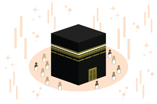 Makka icon illustration vector with pinky design Perfect for Islamic content, Hajj and Umrah promotions, travel branding, religious publications, and modern graphic projects.