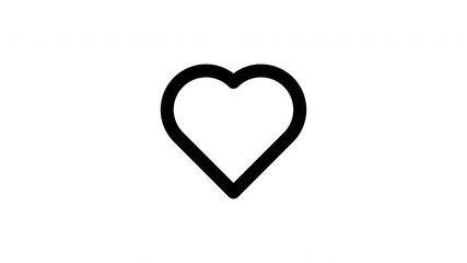 Heart icon animation for reaction social media. 4k alpha channel - Powered by Adobe