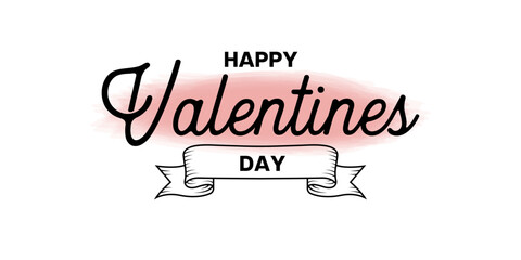 Valentine typography greeting card