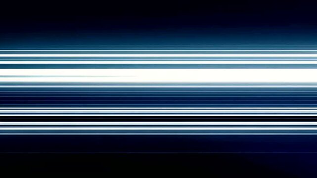 Dark blue background with horizontal white and light blue luminous lines