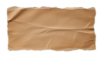 Obraz premium Torn Brown Paper Texture Background with Ripped Edges and Crumpled Surface