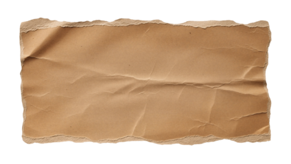 Torn Brown Paper Texture Background with Ripped Edges and Crumpled Surface