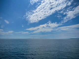 Calm summer day in northern Lake Huron in the Great Lakes