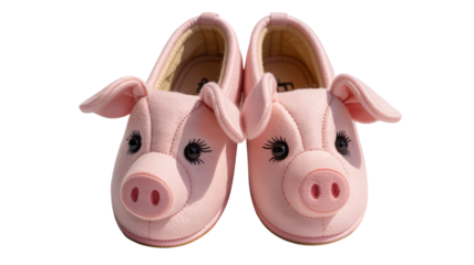 Adorable Pig Slippers Charming Footwear Cute Animal Design Comfort Style Cozy Shoes Childrens Fashion Playful Pink Piggy Nose Whimsical Detail