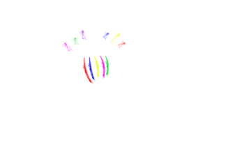 White handdrawn style graphic showing the year 2026 with the number zero replaced by a colorful light bulb illustration and text reading happy new year below, isolated on transparent background