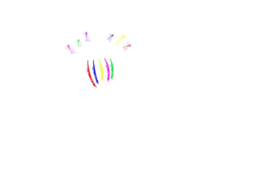 White handdrawn style graphic showing the year 2026 with the number zero replaced by a colorful light bulb illustration and text reading happy new year below, isolated on transparent background