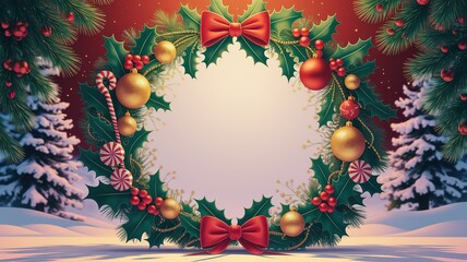 hires for Christmas background new year and presentation 16 9 size with items flower and decoration with gifts, accessories and colored balls 
