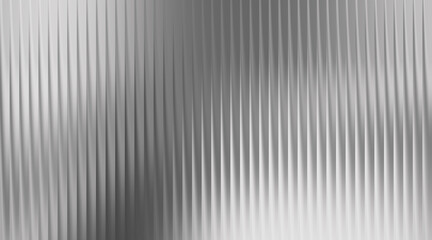 Obraz premium Silver Gray Vertical Ribbed Texture with Soft Light Reflections abstract background