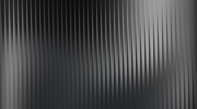 Monochromatic Gray Vertical Ribbed Surface with Dramatic Lighting abstract background