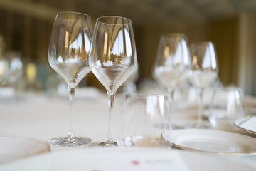 Festive shop windows adorned with sparkling Christmas decorations and lights during the holiday season.