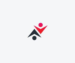 Teamwork & Unity People Logo Design