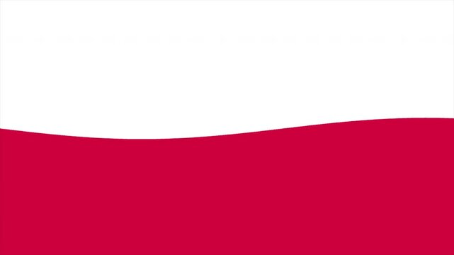 Full screen loop video of Poland flag. 4k animation