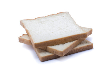 Isolated Bread. Top view delicious whole wheat bread isolated on white background. 