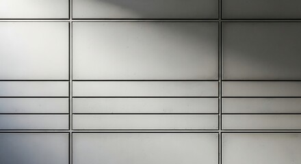 Abstract wall panel design geometric grids and shadow play