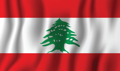 Lebanon flag map high quality vector illustration