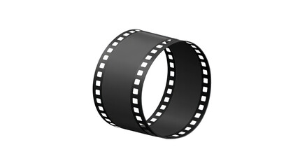 Black plastic timing belt circular isolated on transparent background industrial component mechanical part precision engineering modern durable flexible essential for machinery