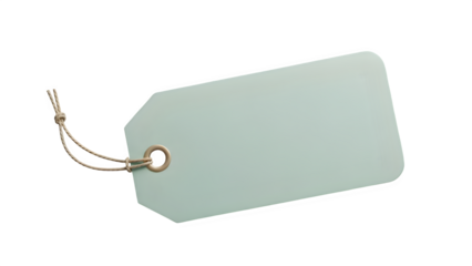 Blank white price tag or label isolated on a black background for mockup