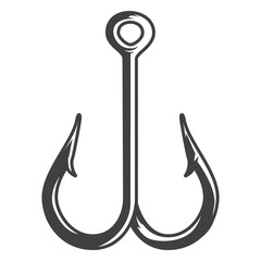 Double fishing hook illustration