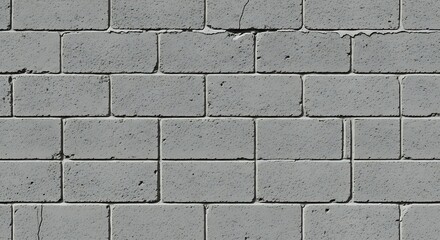 Close up of a weathered gray brick wall texture for background use