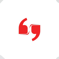 Red quotation mark icon