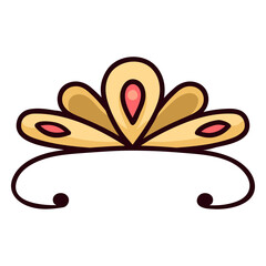 Princess tiara colorful icon stroke © Vexels