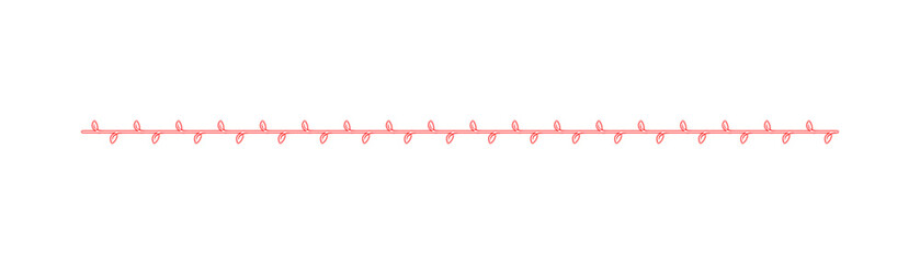 Red neon line shape. Vivid glowing red line isolated on transparent background. Shine glow light electric red neon sign line. Banner, Mockup, presentation, Design element, PNG