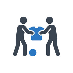 Player Substitution Jersey Swap Icon