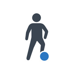 Football player standing pose icon